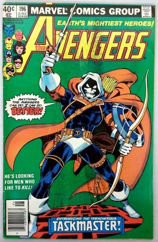 Avengers 196 - First Appearance Of Taskmaster - Marvel Comics - 1980