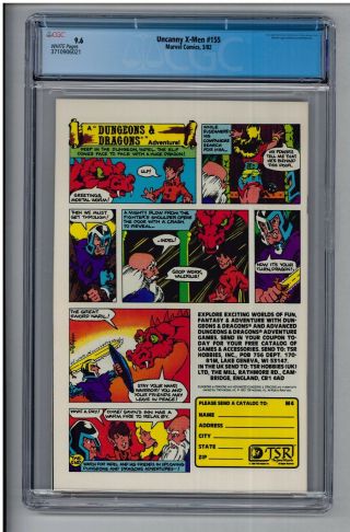UNCANNY X - MEN 155 CGC 9.  6 NM,  & WHITE PAGES 1ST APPEARANCE of BROOD 1982 COCKRUM 2