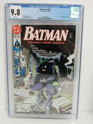 Batman 450 (1990) Classic Norm Breyfogle Joker Cover Cgc 9.  8 Bt262