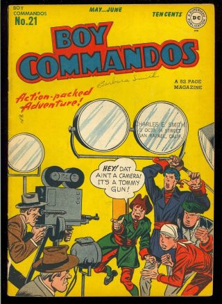 Boy Commandos 21 Simon & Kirby Cover Art Dc Comic 1947 Fn -