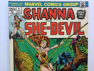 Marvel 1972 Shanna The She - Devil 1 1st App George Tuska Jim Steranko Gerber Vf -