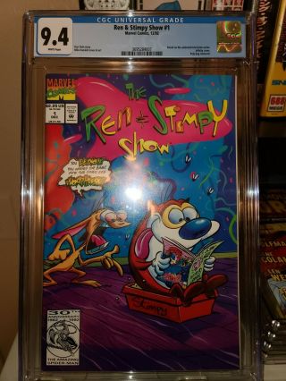 The Ren And Stimpy Show 1 Cgc 9.  4 White Pages 12/92