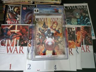 Marvel Civil War 1 Michael Turner 1:25 Retailer Variant Cgc 9.  8,  1 - 7 And