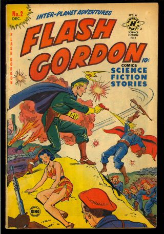 Flash Gordon Comics 2 Pre - Code Golden Age Harvey Comic 1950 Vg