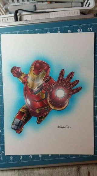 Iron Man Avengers Marvel Comic Sketch Randy Siplon Art Drawing