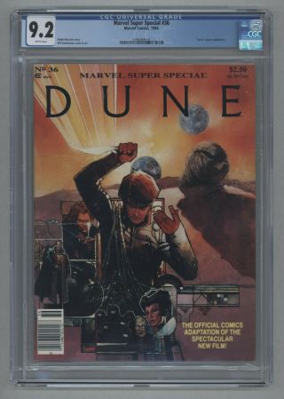 Marvel Special 36 1st Dune Movie Adaptation Sienkiewicz 1984 Cgc 9.  2