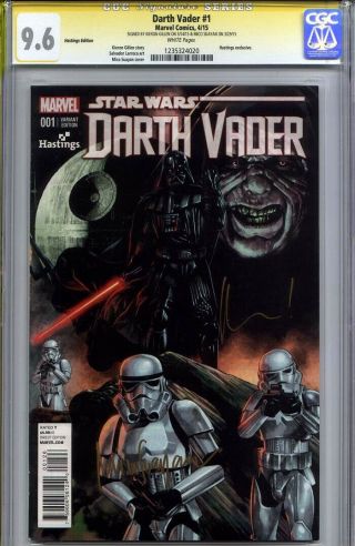Darth Vader 1 Cgc 9.  6 Ss Kieron Gillen & Mico Suayan Hastings Exclusive Variant