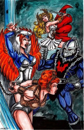 Sexy Sorceress & Teela In Trouble_she - Ra To The Rescue_masters Of The Universe