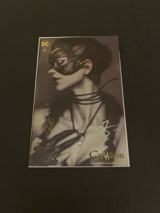 Catwoman 4 Artgerm Boutique Gold Foil Variant Signed
