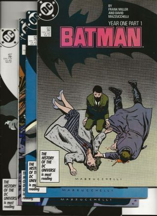 Batman 404,  405,  406,  407 1st Modern Catwoman Complete Frank Miller Year One Fn/vf