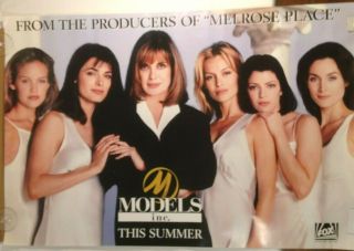 Models Inc.  Promotional Poster Vintage 1994 Fox Television 27 X 40 Rare