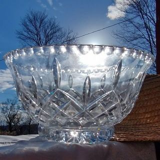 Vintage Gorham King Edward Germany Full Lead Crystal Footed Centerpiece Bowl 10 "