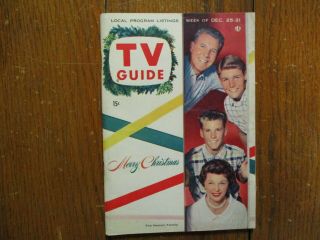 Dec.  25,  1954 Tv Guide (christmas Issue/ozzie & Harriet/i Love Lucy/space Patrol