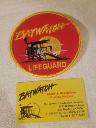 Rare Authentic " Baywatch " Swimsuit Patch From Show 