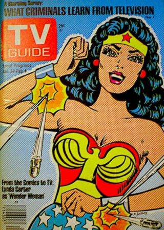 Tv Guide 1977 Wonder Woman Lynda Carter Charlie 