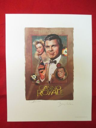 James Bond Casino Royale Autographed Barry Nelson Ltd Ed Lithograph 2001