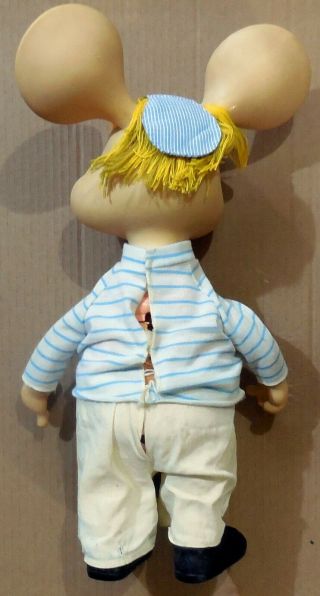 VINTAGE TOY DOLL BIG LARGE TOPO GIGIO WITH DISC 19 