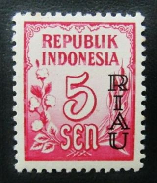 Nystamps Indonesia Riau Stamp 1 Og H $68 J15y978