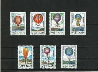 French Offices China Indochina Vietnam Airship Specimen Full Set Of 7 Mnh Rare