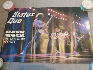 Status Quo Back To Back Rare Promotional Shop Display Poster