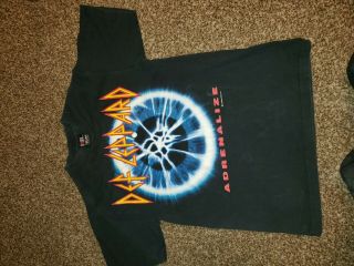 Vintage Def Leppard Adrenalize " The 7 - Day Weekend Tour " T - Shirt Giant By Tee.