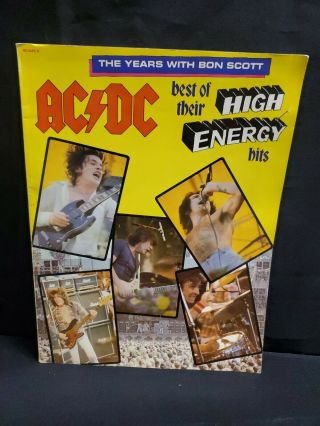 Vintage Ac/dc Song Book Best Of Their High Energy Hits With Bon Scott From 1980