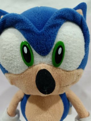 Sonic ADVENTURE Sega 1999 The Hedgehog UFO Prize Plush Toy Doll Japan 13.  5 