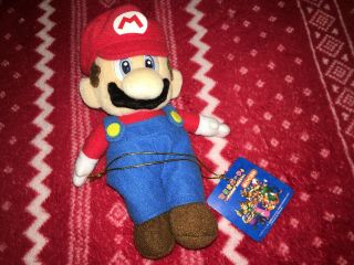 Sanei 7” Mario Party 5 Mario Plush Toy Doll 2007 Japan Official Detached Tag
