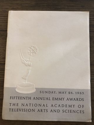 Program From The 15th Annual 1963 Emmy Awards Ceremony