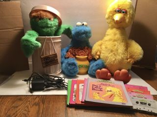 5 Vintage Sesame Street Big Bird Story Magic Books/cassettes 1980 