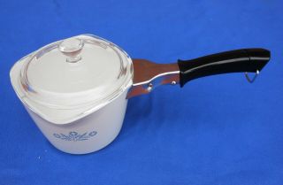 Corning Ware Blue Cornflower P - 55 - B 1 Qt Sauce Maker Measuring Bowl W/lid/handle