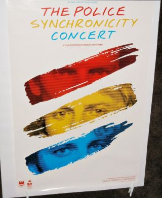 1984 The Police Synchronicity Concert Music Video Ad Poster Sting