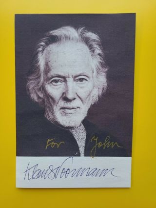 Klaus Voormann Artist Beatles Revolver & Musician Signed Photo Card 4 X 5.  75