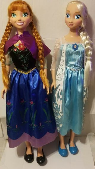 Disney Frozen Princess Elsa & Anna 38 " My Size Dolls - Jakks Pacific 2014