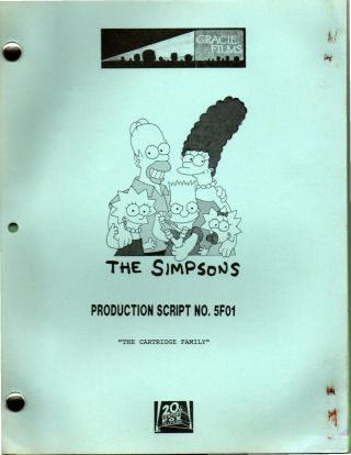 The Simpsons / Orig Tv Show Script Prod 5f01 " The Cartridge Family " 1997