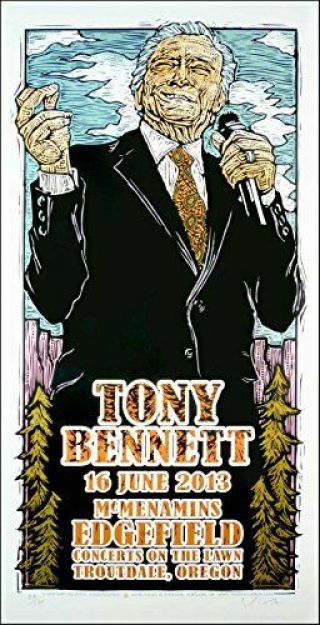Tony Bennett Poster Hand - Signed And Numbered Silkscreen By Gary Houston
