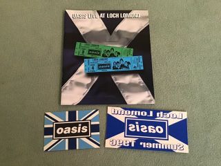 Oasis Loch Lomond Programme Stickers 1996 Liam Gallagher Noel Stone Roses Weller
