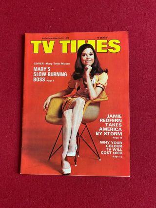1972,  Mary Tyler Moore,  " Tv Times " (scarce / Vintage)