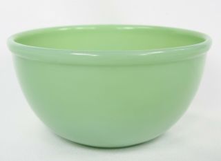 Vintage Fire King Green Jadeite 7 Inch Mixing Bowl With Beaded Edge 1940s Mark