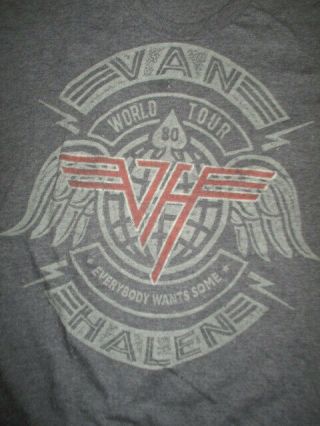 Retro 1980 Van Halen World Tour (lg) T - Shirt Alex Eddie David Lee Roth Michael