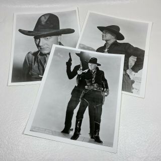 Vintage Hopalong Cassidy 8x10 B&w Photos Paramount Pictures William Boyd