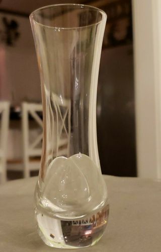 " Daum " France French Crystal Bud Vase,  Signed 4.  5 "