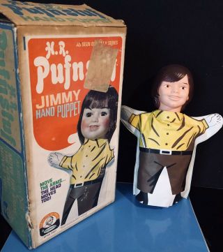 1970 Remco H.  R.  Pufnstuf Jimmy Hand Puppet And Box Sid Marty Krofft Vintage Toy