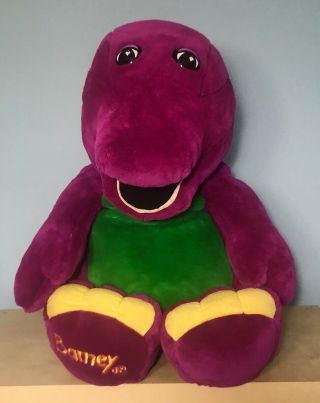 Rare 1993 Vintage Dakin Life Size 40 " Barney Lyons Group Purple Dinosaur Plush