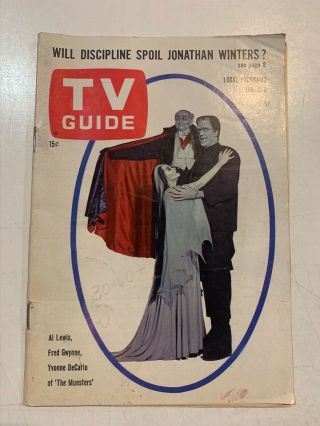 Vintage Tv Guide Jan 2 - 8 1965 The Munsters Herman Lily