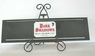 Rare " Dark Shadows Plaque Dan Curtis Productions 1966 - 1971 " 4 1/2 " X 16 1/2 "