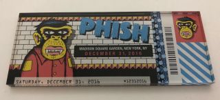 Phish Ptbm Ticket Stub Magnet Nyc Msg York City Nye 12/31/16 Years Eve