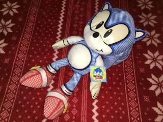 15” Prototype Jakks Classic Sonic Plush Sega 30th Toy Doll Sample Tagged
