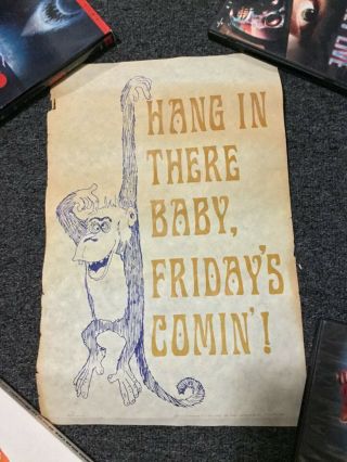 Vintage 1976 Hang In There Baby Friday 