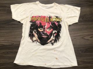 David Lee Roth/van Halen - Vintage Tour T - Shirt/ 1986 World Tour - Steve Vai